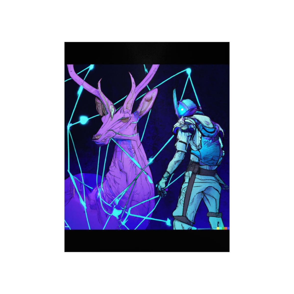 Cyberpunk deer hunting Posters