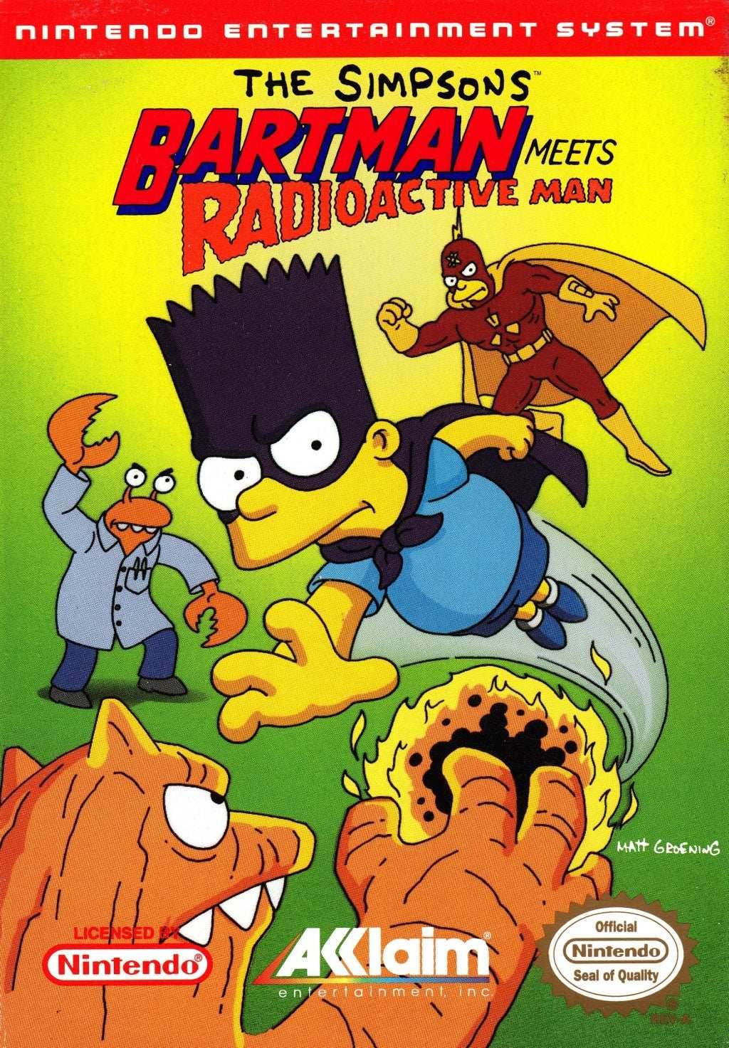 The Simpsons Bart Meets Radioactive Man (Nintendo NES) - Uglies