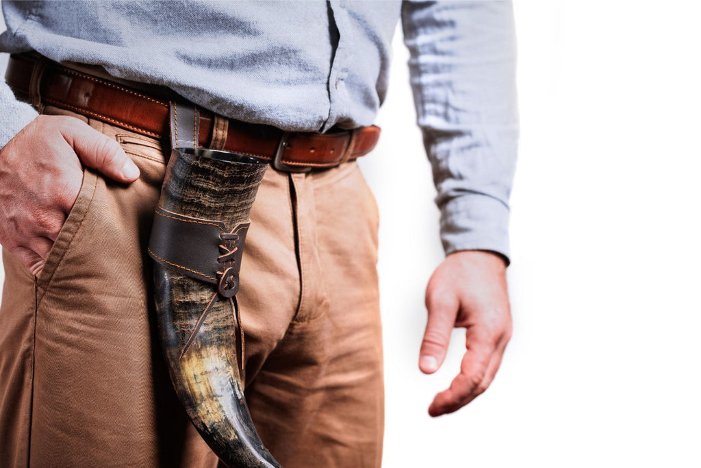 Viking Drinking Horn with Leather Holster – The Journeyman