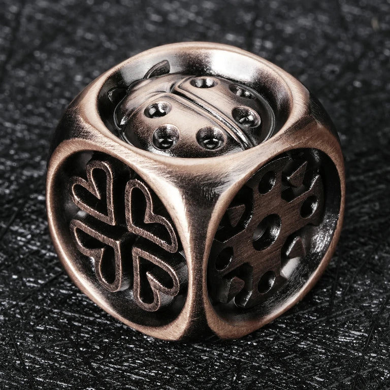 DND Dice Original Fun Lucky Ladybug Metal D6 Dice