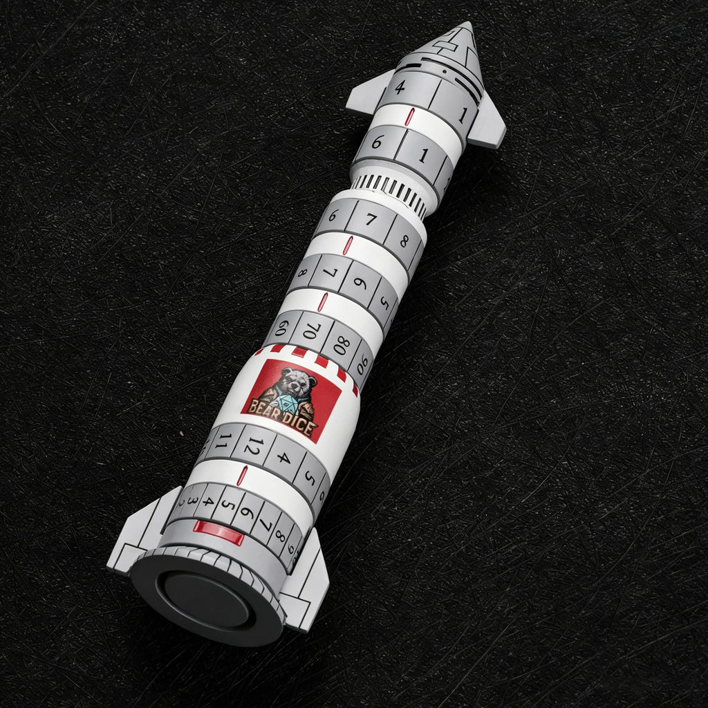 Kickstarter Dice - Metal Rocket Dice 7-in-1 Spinning Metal Dice Set