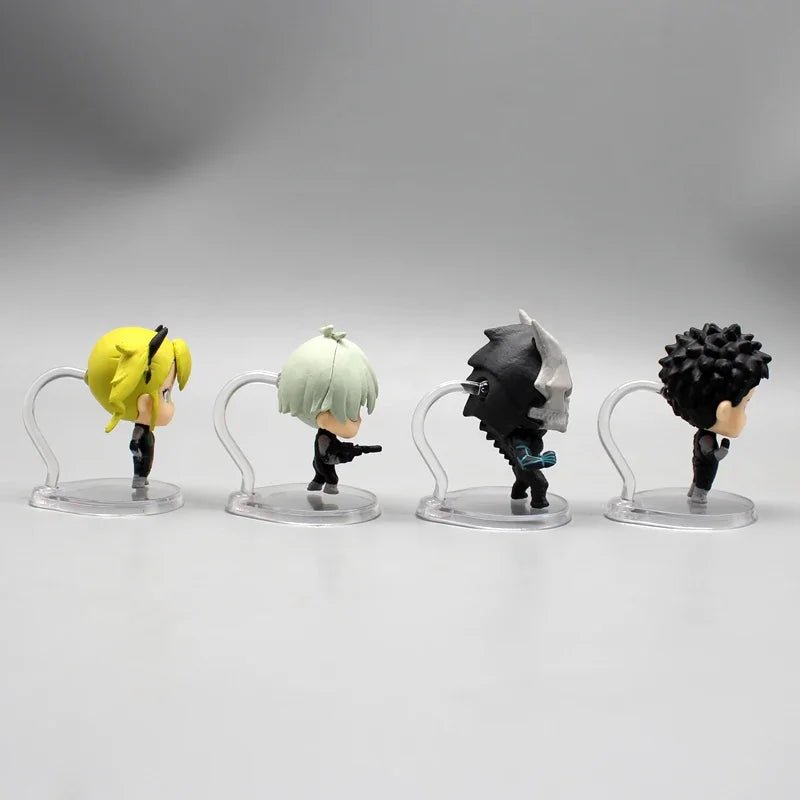 4 pcs Set Anime Toy Kaiju No 8 Capsule Figure Cute Kawaii Chibi Figurines, Kafka Hibino Reno Ichikawa Kikoru Shinomiya PVC Collection Model Toy Gift 4 cm