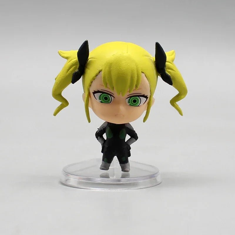 4 pcs Set Anime Toy Kaiju No 8 Capsule Figure Cute Kawaii Chibi Figurines, Kafka Hibino Reno Ichikawa Kikoru Shinomiya PVC Collection Model Toy Gift 4 cm