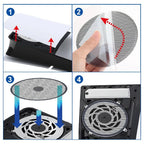 4PCS Dust Filter Kit for PS5 Slim | Heatsink Fan Vent Covers with Cooling Mesh