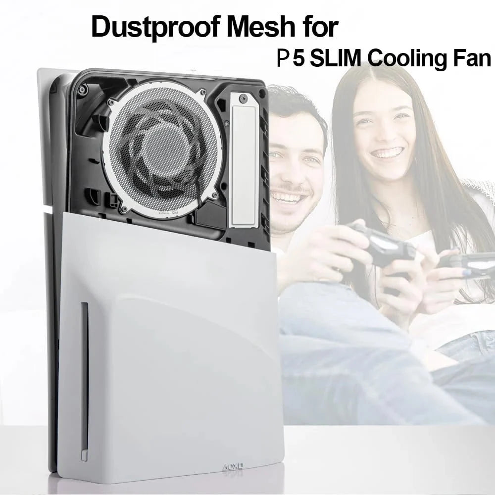 4PCS Dust Filter Kit for PS5 Slim | Heatsink Fan Vent Covers with Cooling Mesh