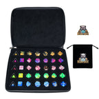 5-piece DND dice set bundled with dice bag - acrylic RPG game dice set