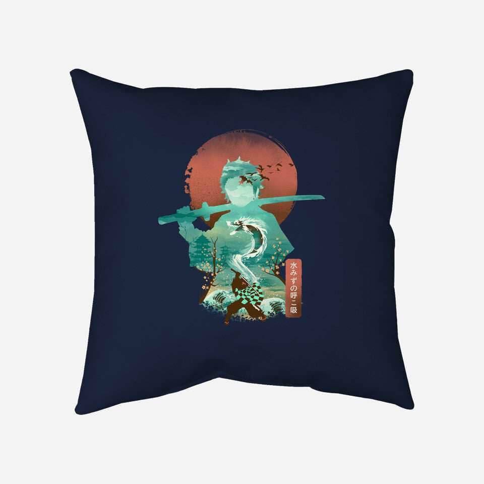 Breath of Water - None / Navy / 14x14