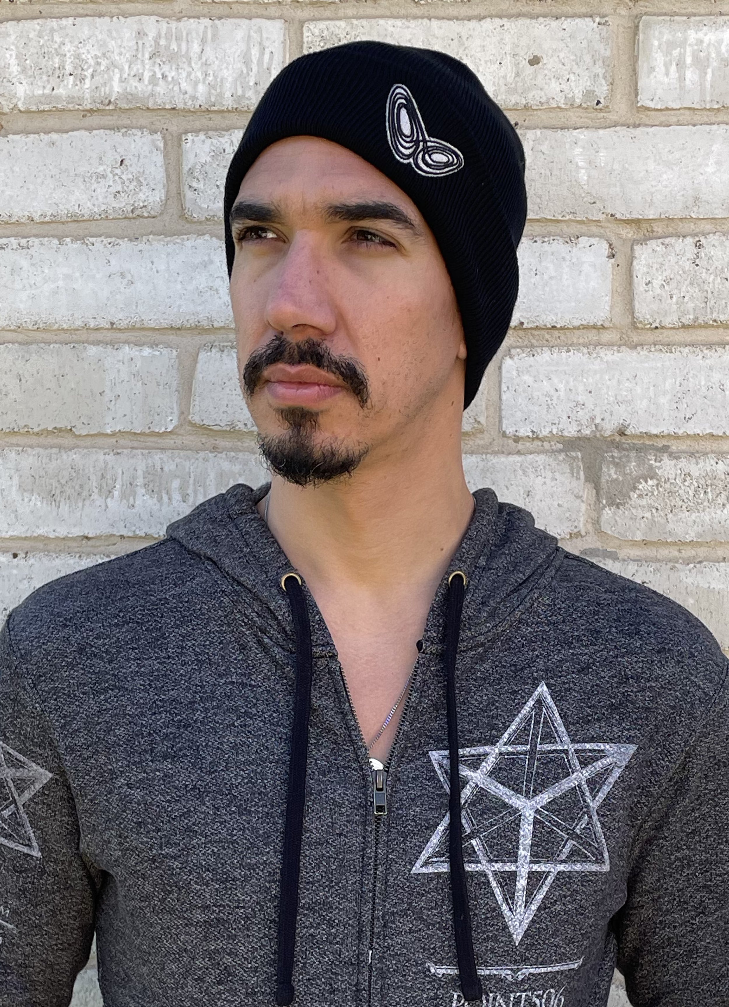 Butterfly Fractal Cuffed Beanie
