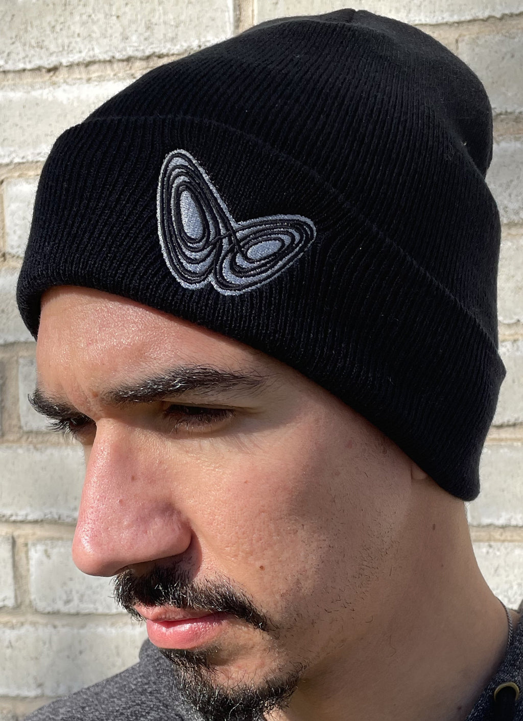 Butterfly Fractal Cuffed Beanie