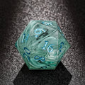 Green vortex mist translucent resin DND 20-sided dice 50mm giant D20 dice