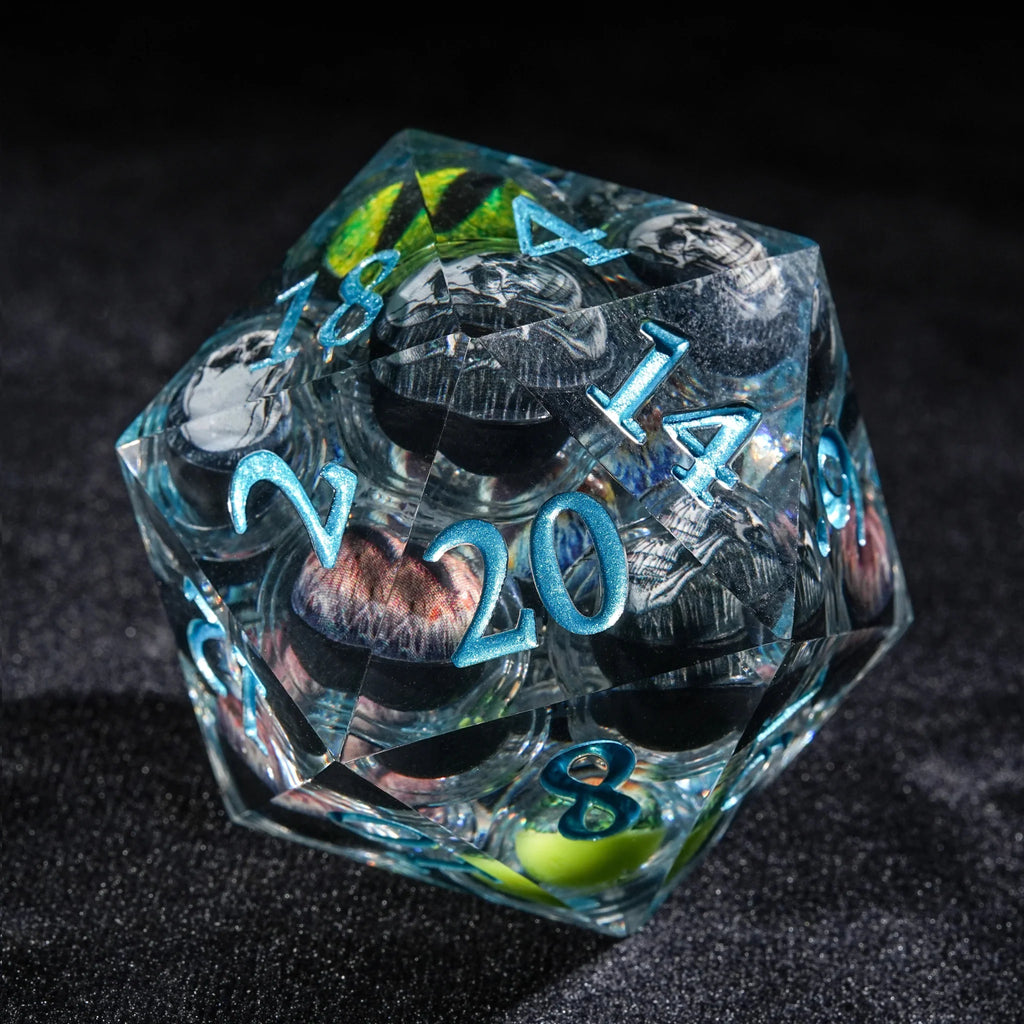 Eye of Odin 50mm Liquid Core Resin D20 Dice