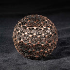 50mm red copper 3D Dragon Ball DND dice metal hollow D100 dice