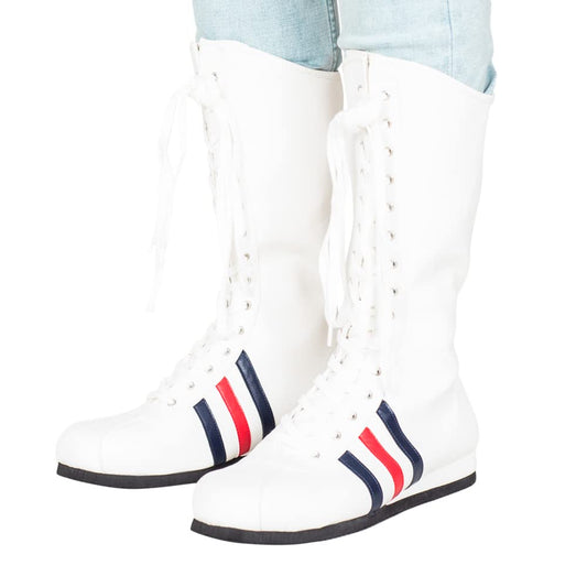 Rocky Boxing White Boots Cosplay Halloween