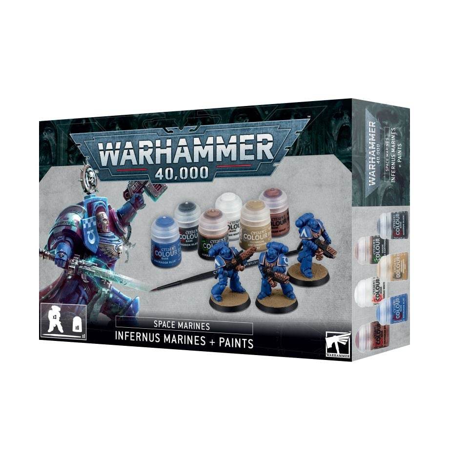 Warhammer 40k Space Marines: Infernus Marines + Paints Set - 