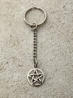 Witchy Pentacle Zipper Pull Bag Charm Keychain