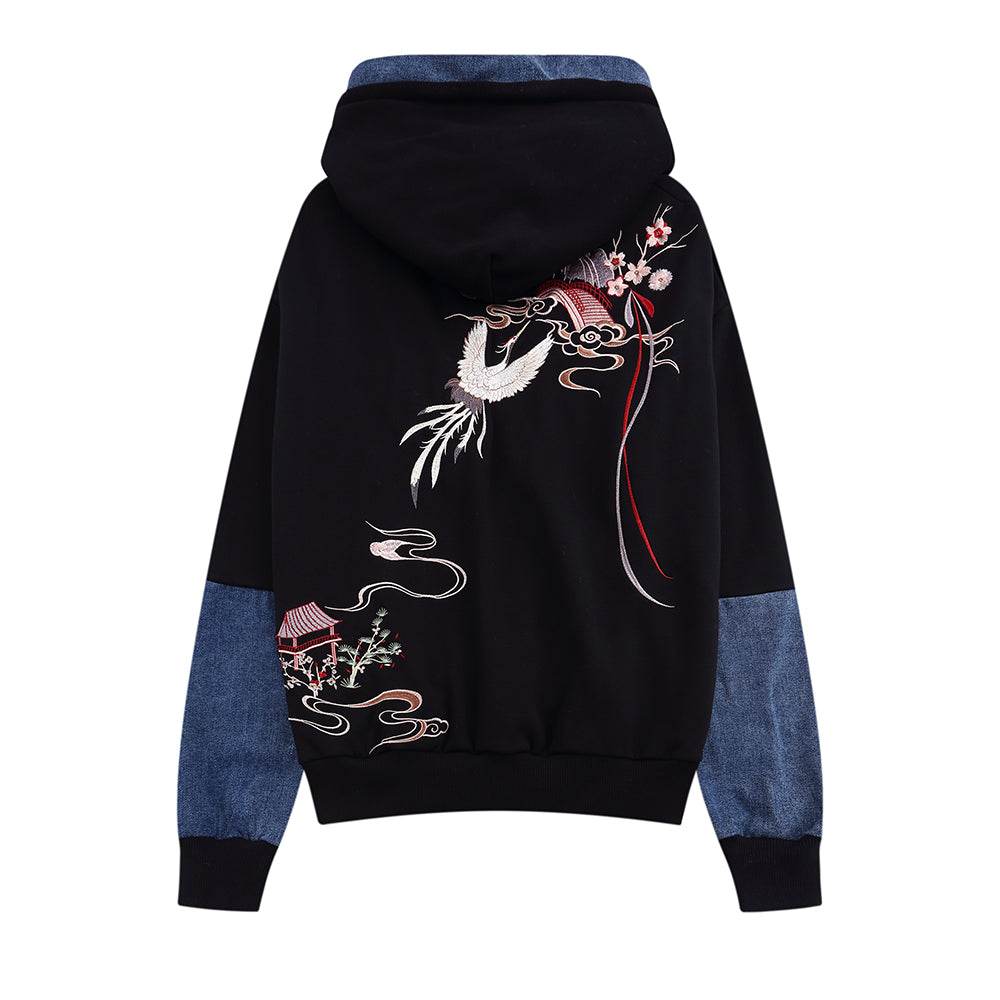 YE731 Fellowship Embroidery Hoodie - Black / S