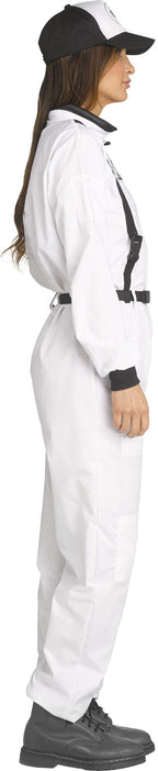 Astronaut NASA White Jumpsuit Adult Costume Small 4-6