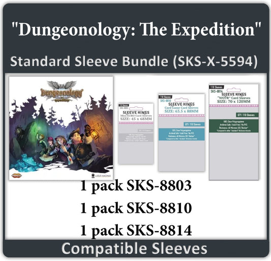 "Dungeonology: The Expedition" Compatible Sleeve Bundle (8803 X 1 + 8810 X 1 + 8814 X 1)