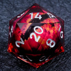 55mm Giant D20 Dice Resin Liquid Core Dragon Eye RPG Dice
