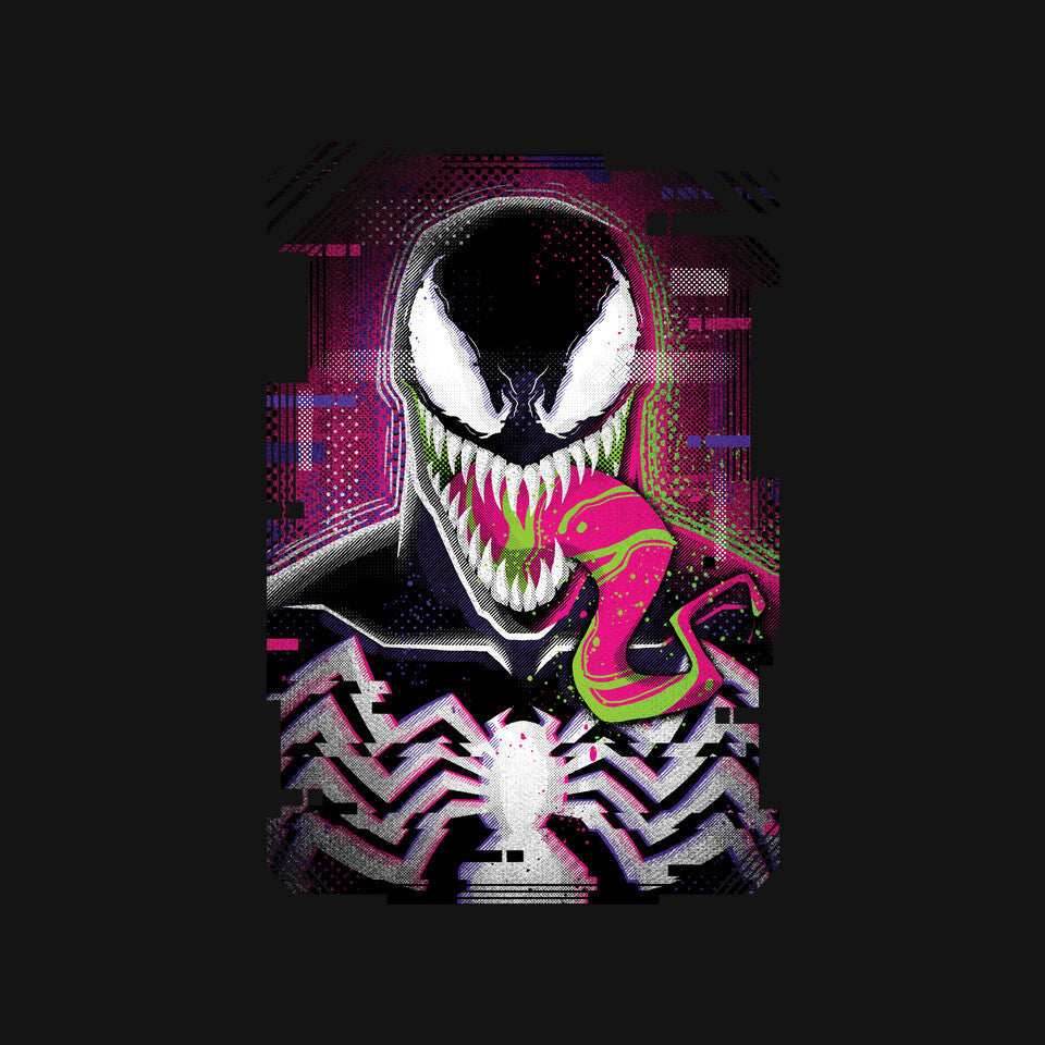 Venom Glitch - None / Red / 12x16
