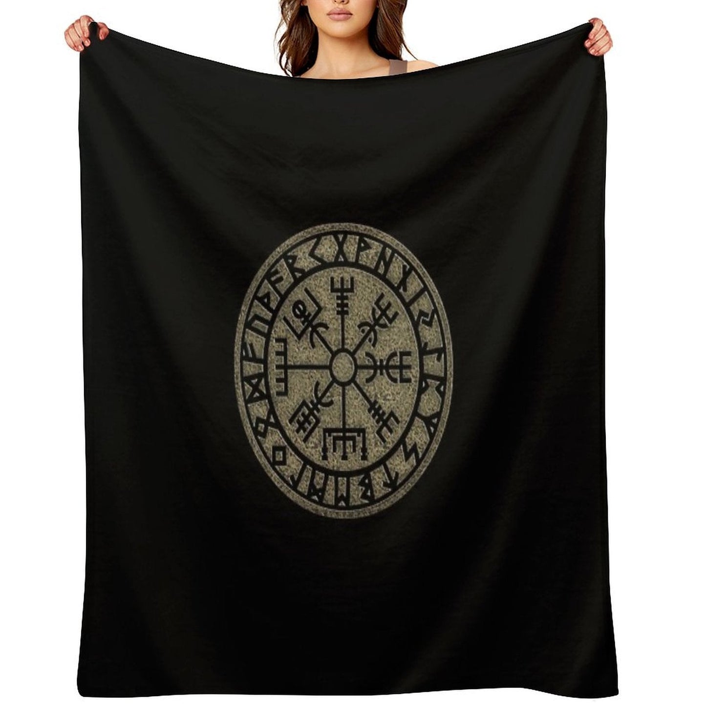 Vegvisir, Viking Compass, Norse, Symbol, Protection, Nordic, Vikings Throw Blanket