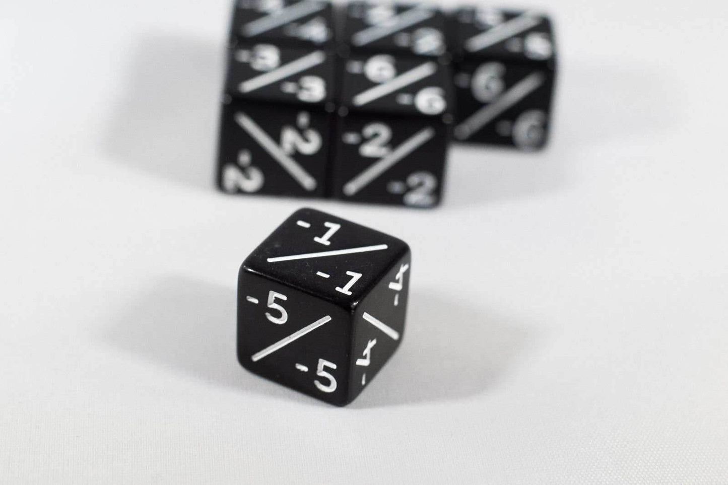 Black D6 MTG -1/-1 Counter Dice - Magic: The Gathering DnD d6 Stats (Sold Per Die) - 