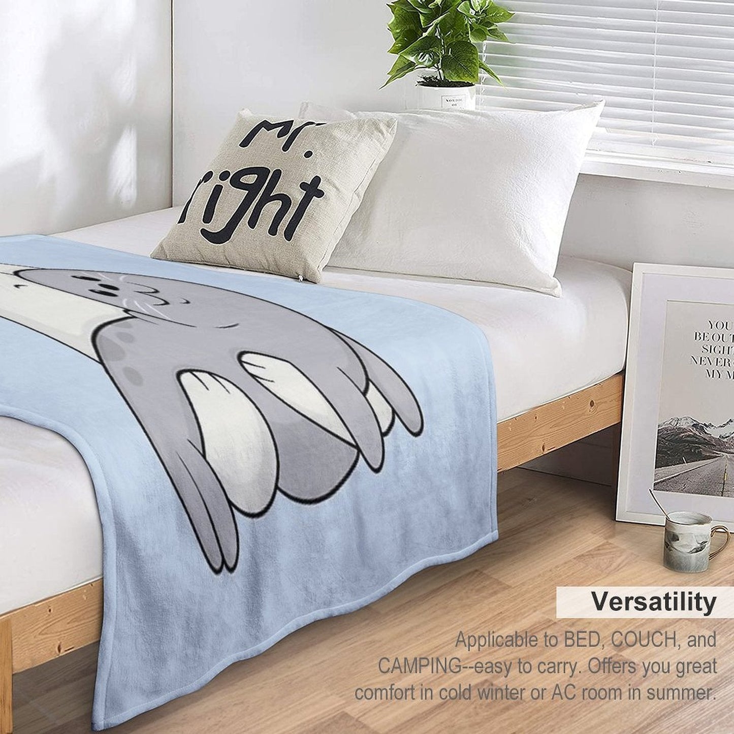 Ice Bear And Seal Throw Blanket