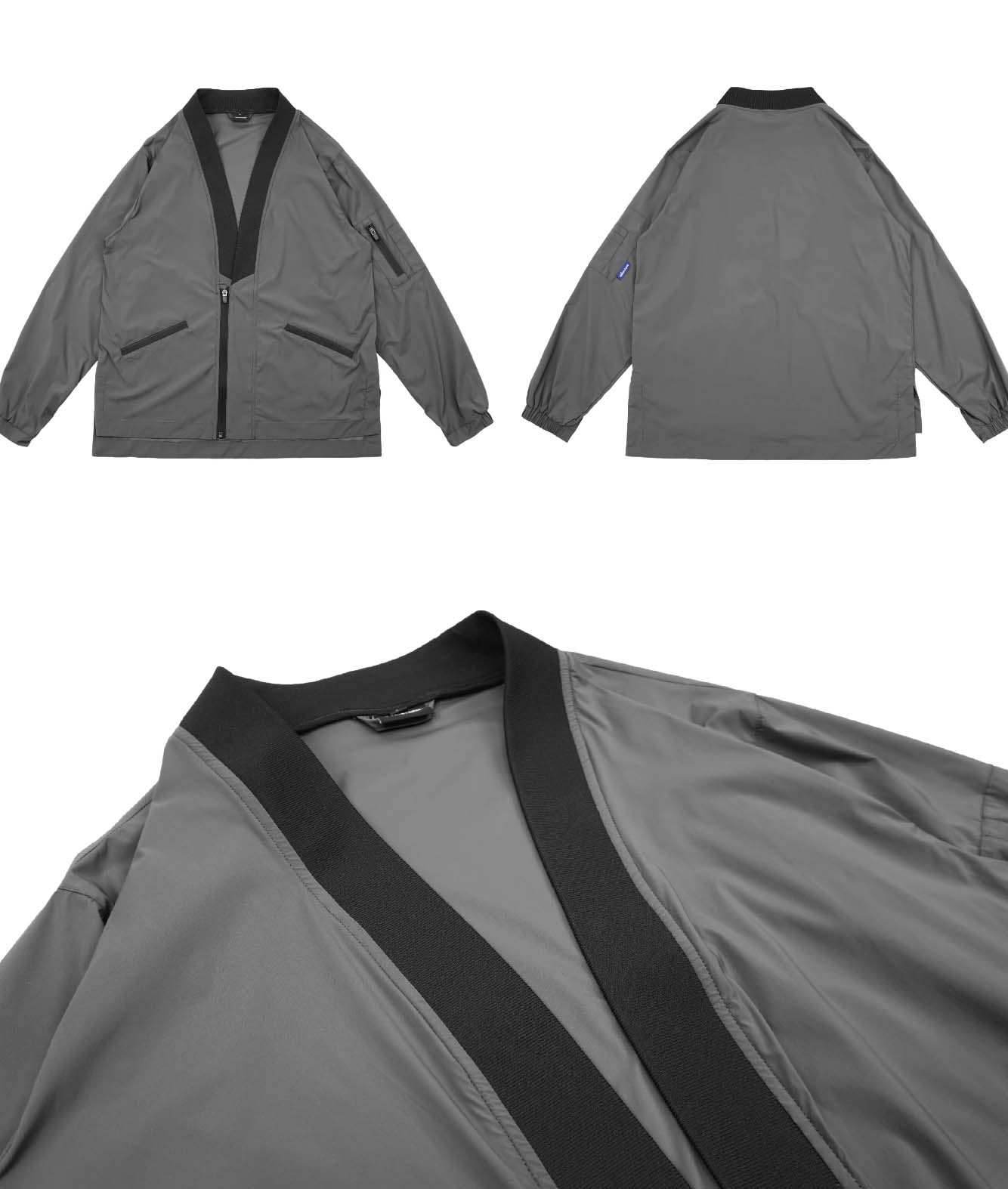 APT2809 Grey Kimono Shirt - Grey / S