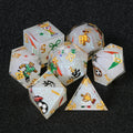 World Cup Football Sticker DND Resin Dice Set + Gold Lettering