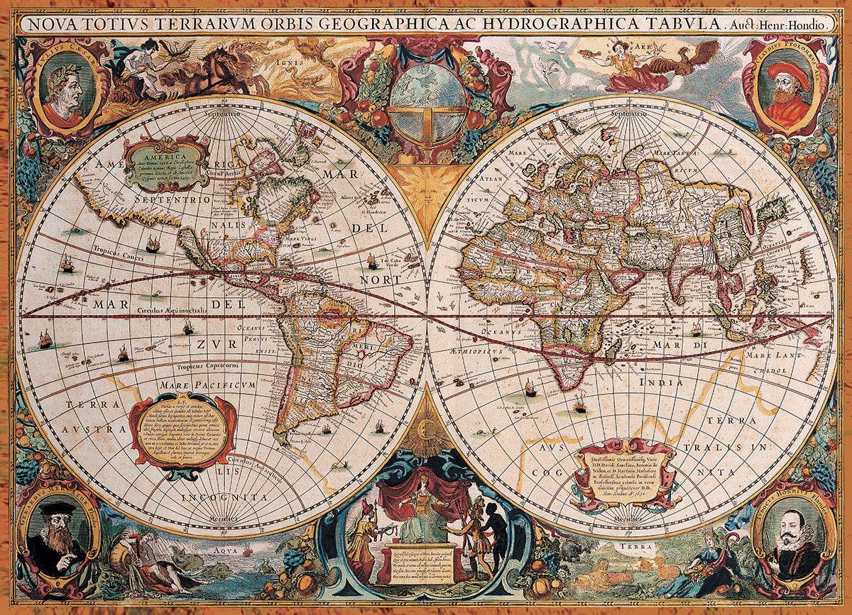 Puzzle: Maps & Flags - Orbis Geographica World Map - 