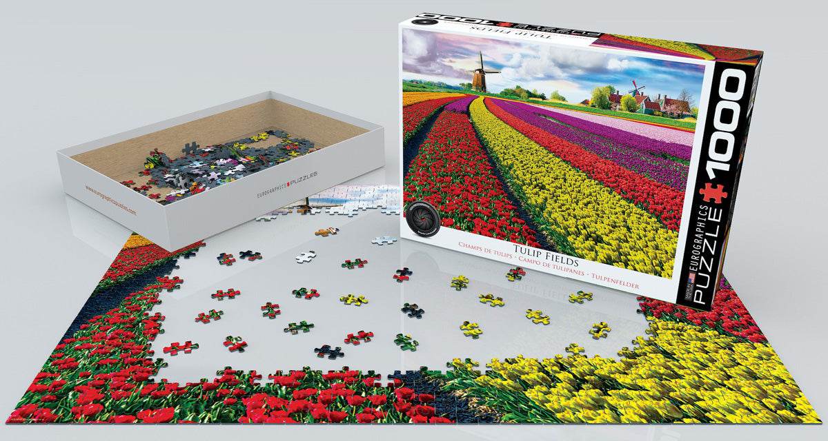 Puzzle: HDR Photography - Tulip Field - Netherlands - 