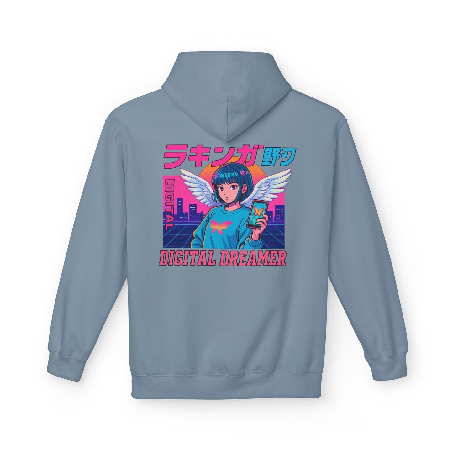 Digital Dreamer Unisex Fleece Hoodie, Cozy Graphic Sweatshirt, Anime Style Hoodie, Perfect Gift for Gamers, Casual Streetwear
