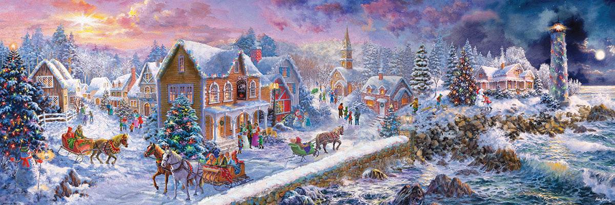 Puzzle: Panoramic Puzzles - Holiday at the Seaside - 