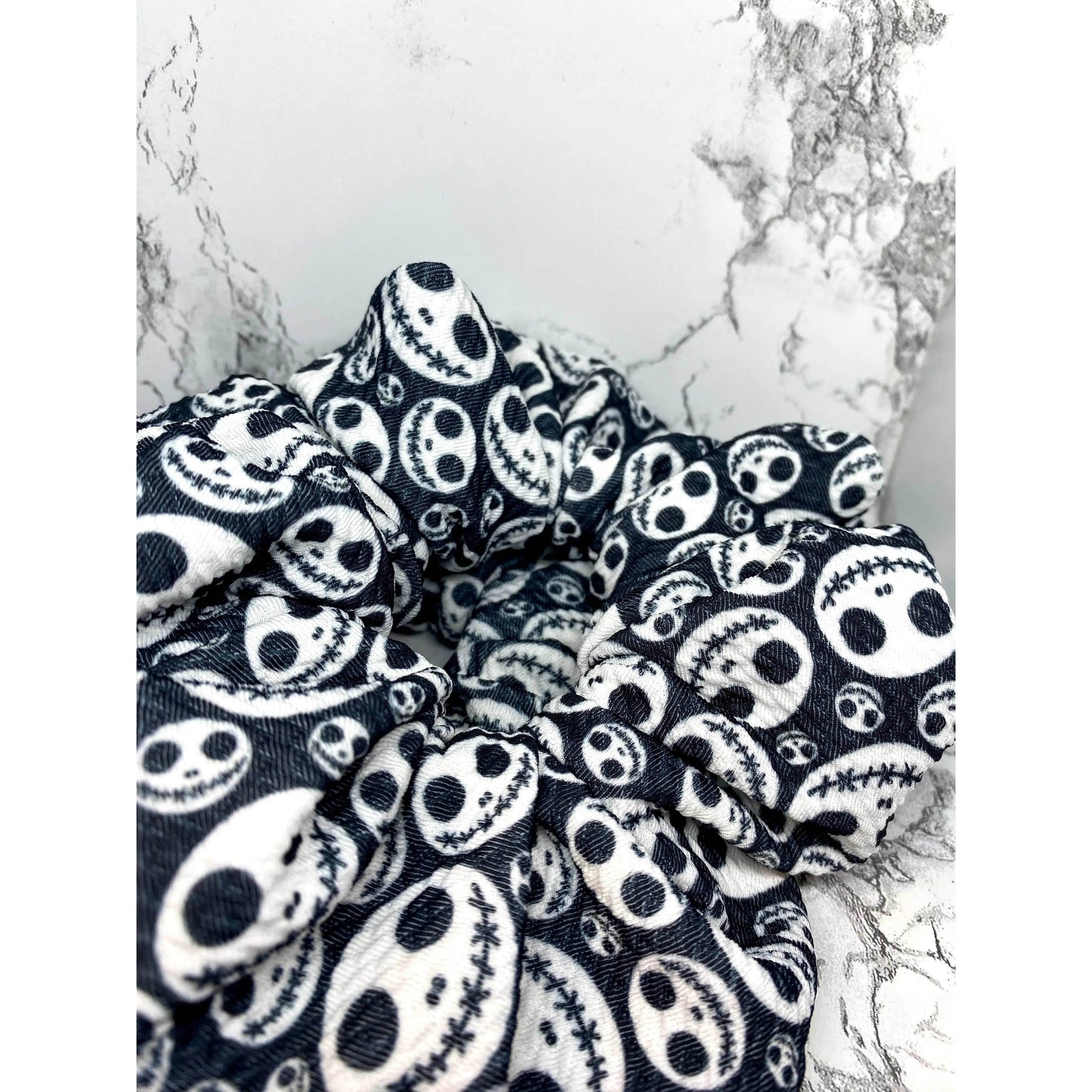 Jack Face Halloween Bullet Scrunchie - 