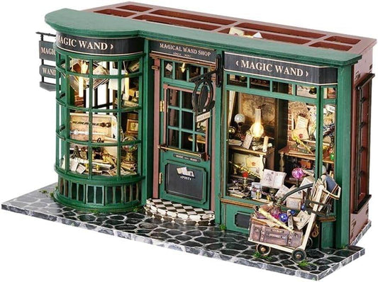 Miniature Wizardi Roombox Kit - Magical Wand Shop Dollhouse Kit - 