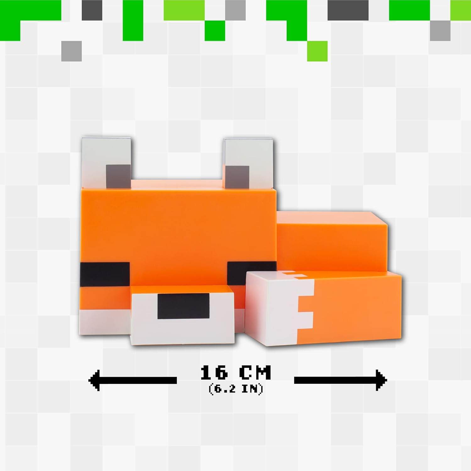 Minecraft Fox Night Light – Paladone Baby Fox Lamp with Soft Orange Glow - 