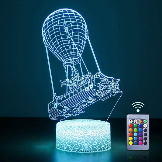 Batttlebus Game Room Night Lights Lamp 3D Vision Effect LED Night Light Desk Table Light Remote Control 16 Colors Birthday Holiday Gift Ideas Decorations for Boys Teen - 