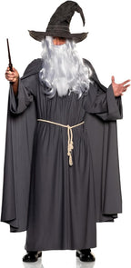 Men's Grey Warlock Renaissance Wizard Adult Costume