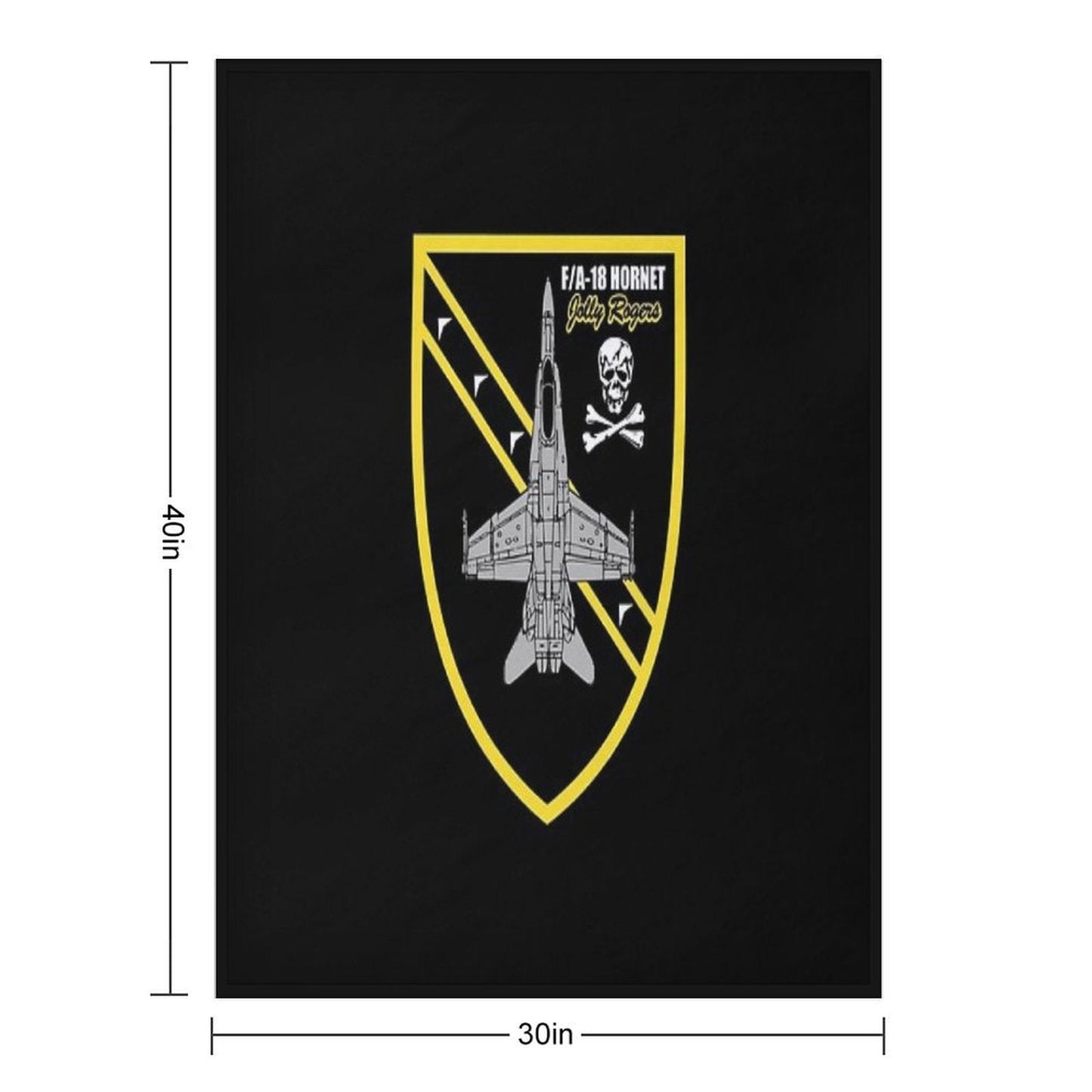 FA-18 Hornet Jolly Rogers Throw Blanket