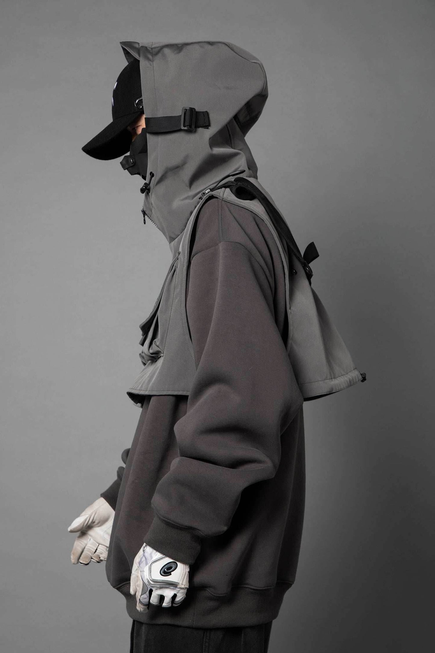 HiH34 Grey Tech Guard Hoodie - Grey / M