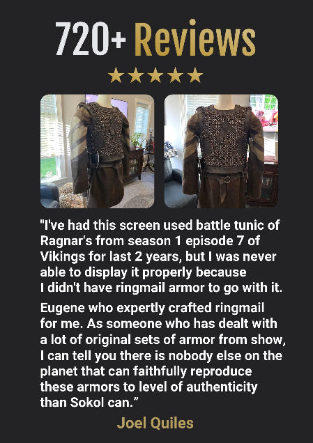 LARP leather cuirass with brass accents