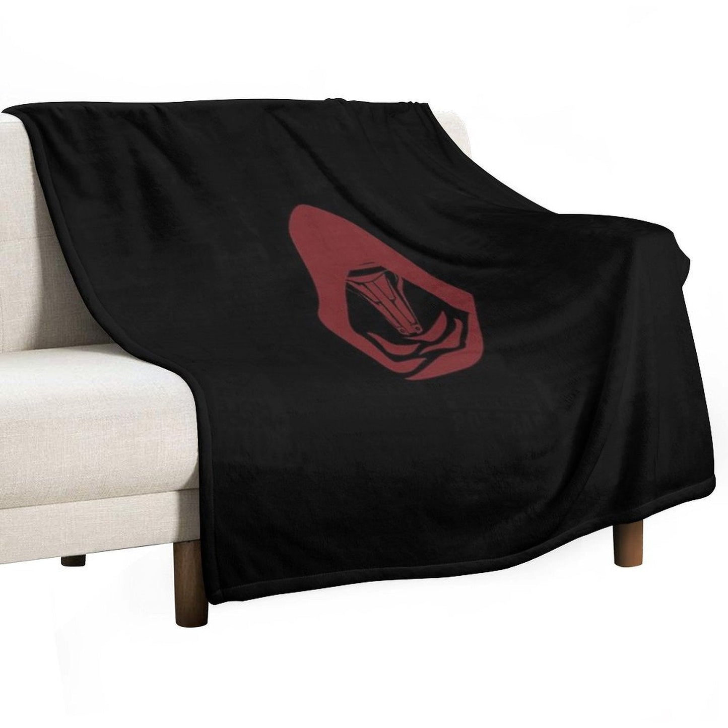 Minimalist Darth Revan Mask in Red – Star Wars KOTOR Inspired Design Comfort Throw Blanket