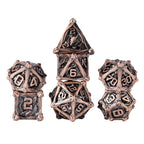 7 Dungeon Polyhedral Dragon Dice - Pterosaur Metal Solid RPG Dice Set