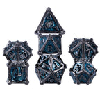 7 Dungeon Polyhedral Dragon Dice - Pterosaur Metal Solid RPG Dice Set