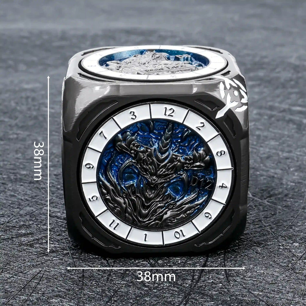 Kickstarter Dice -  7-in-1  Unique  Metal D6 Spinning Dice 2.0
