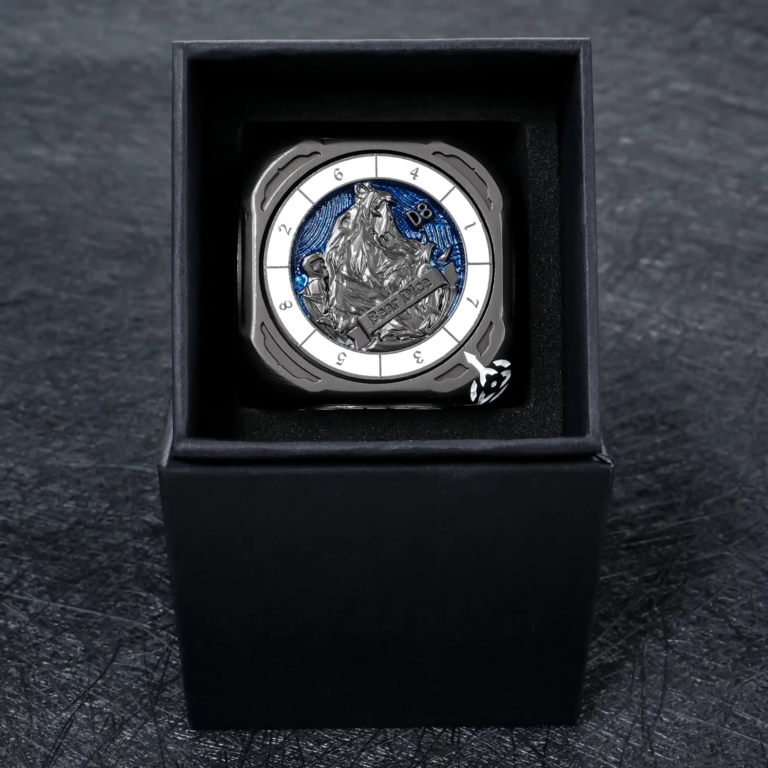Kickstarter Dice -  7-in-1  Unique  Metal D6 Spinning Dice 2.0