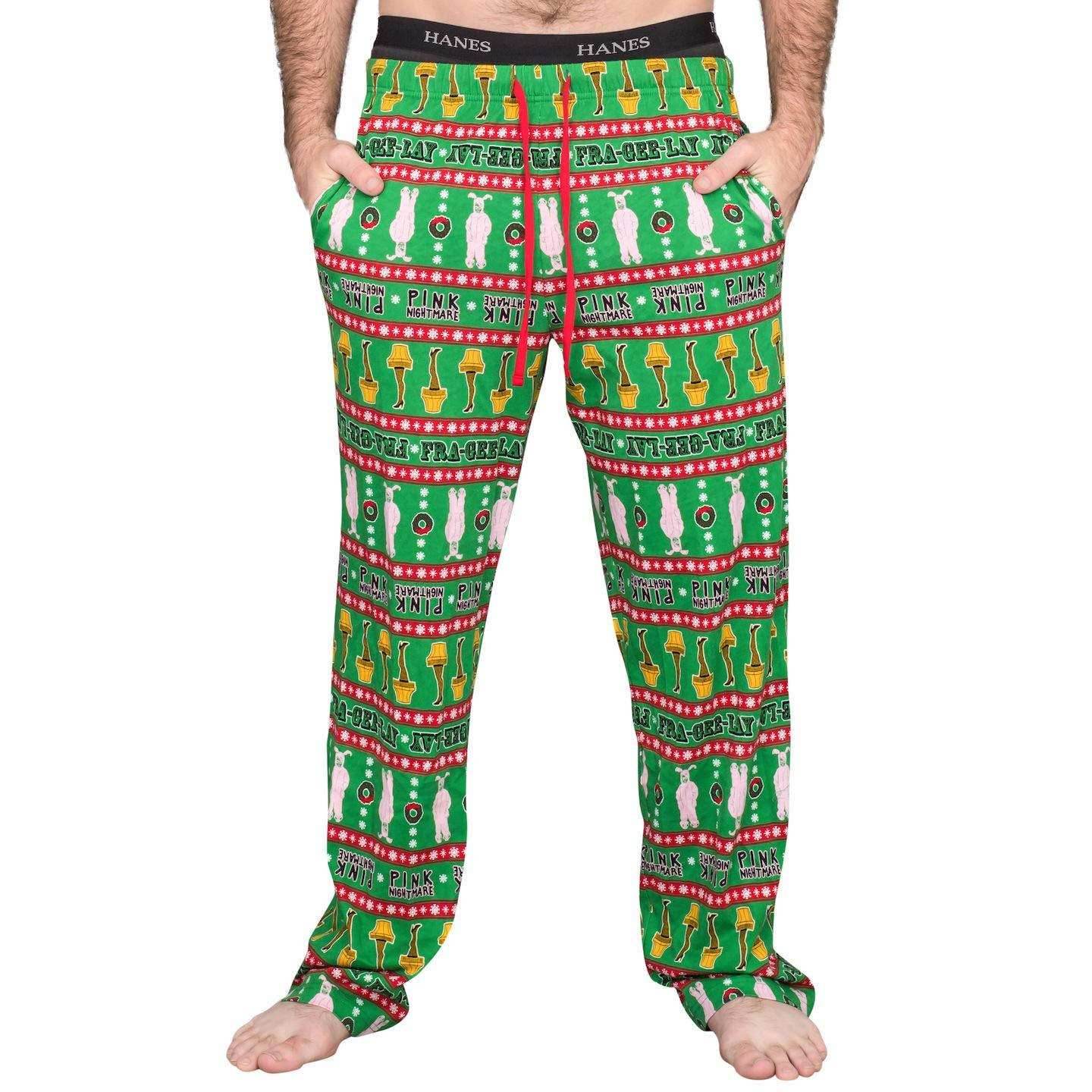 A Christmas Story Major Award Leg Lamp Green Pants - XL