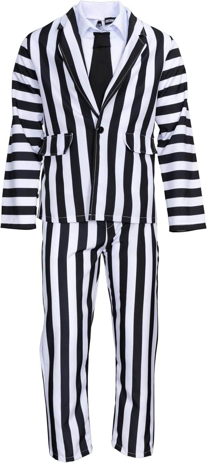 Bugman 80’s Beetle Beetle Beetle Keaton Movie Halloween Cosplay Costume 3-Piece Suit - One Size/Standard