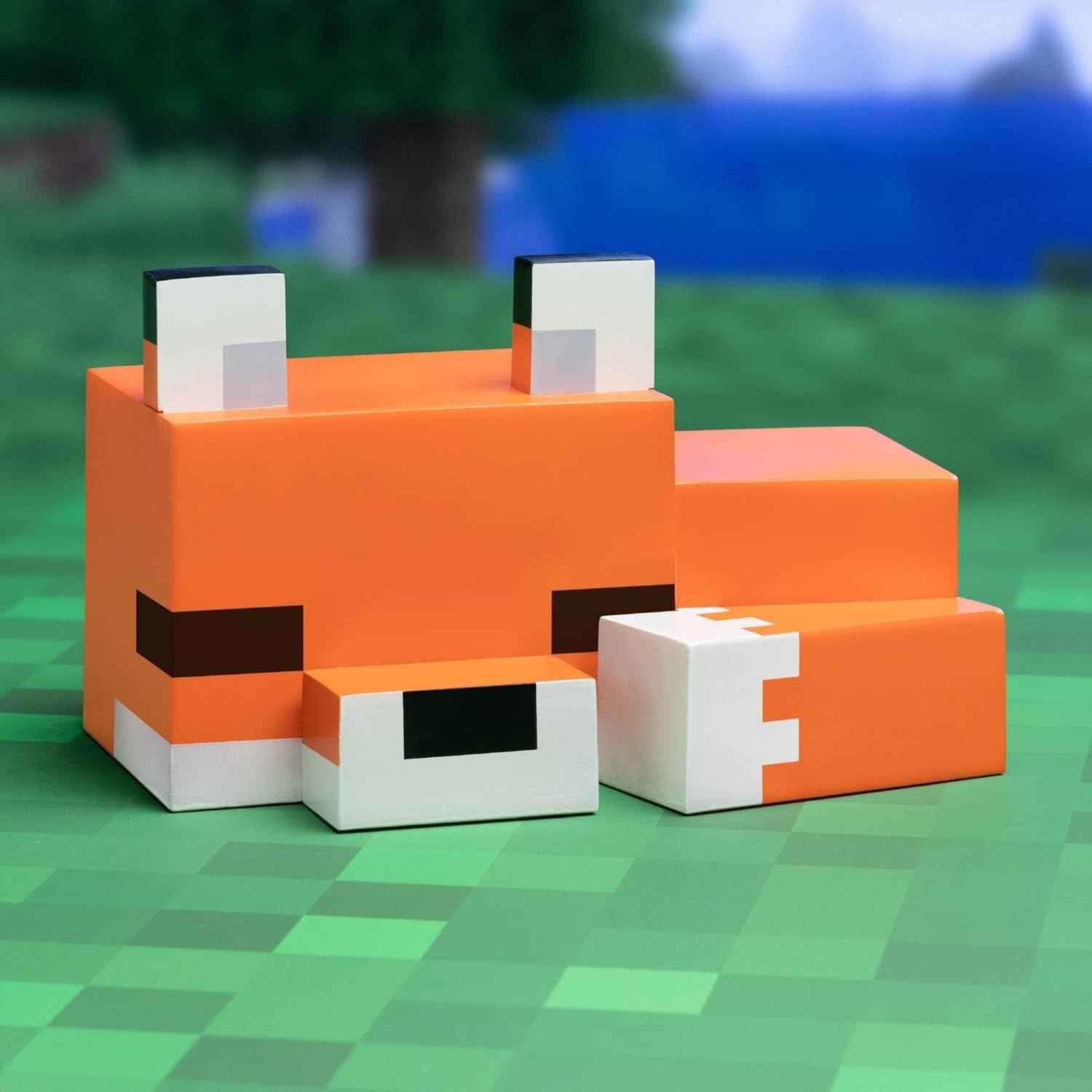 Minecraft Fox Night Light – Paladone Baby Fox Lamp with Soft Orange Glow - 