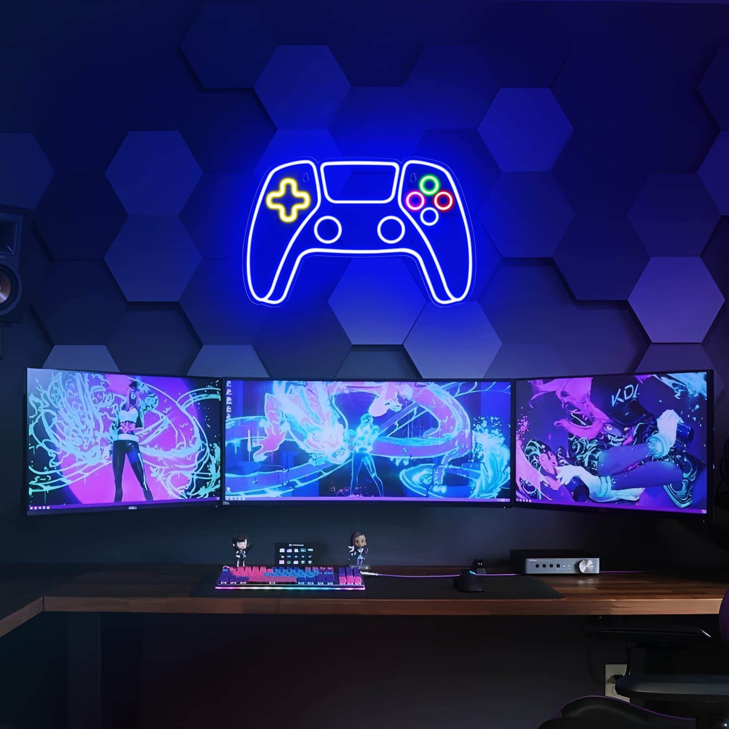 Gaming Neon Sign - LED Neon Light for Game Room Decoration | Teen Gamer Gift - Mushroom1_Green